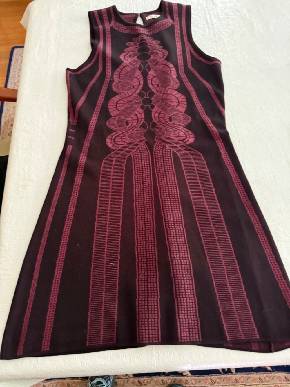 **Max Studio Wms Sleeveless Black Maropn Dress size L - Picture 2 of 6